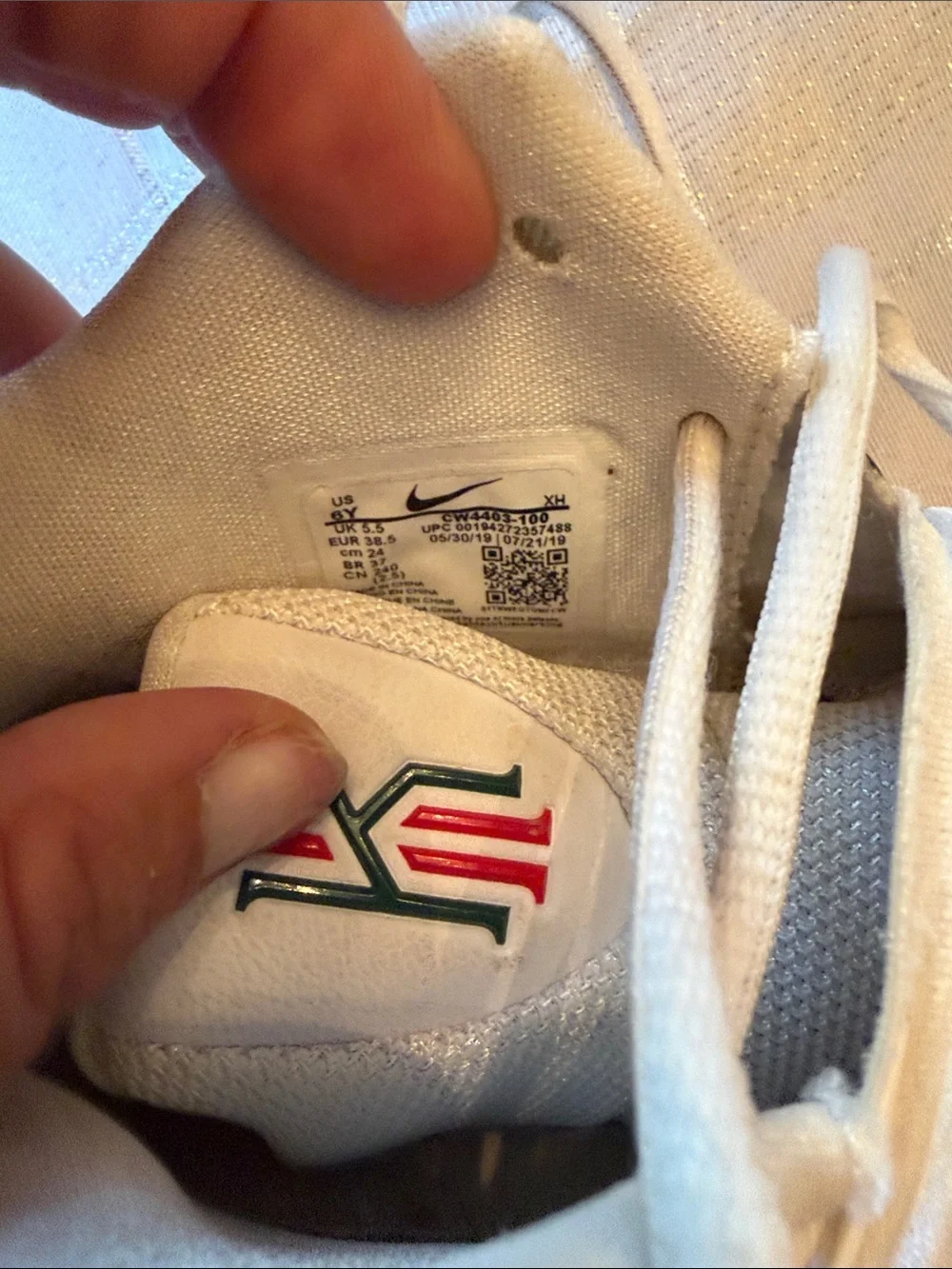 Kids White Nike keep sue fresh  Multicolor Graffiti Basketball Shoes